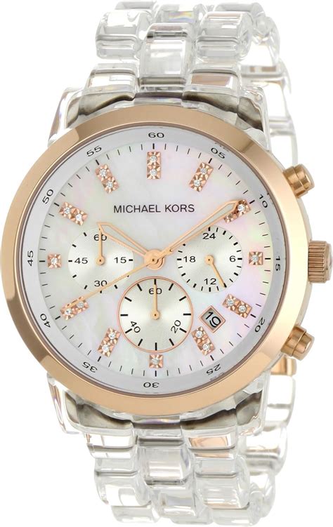 michael kors watch silicone strap|michael kors clear band watch.